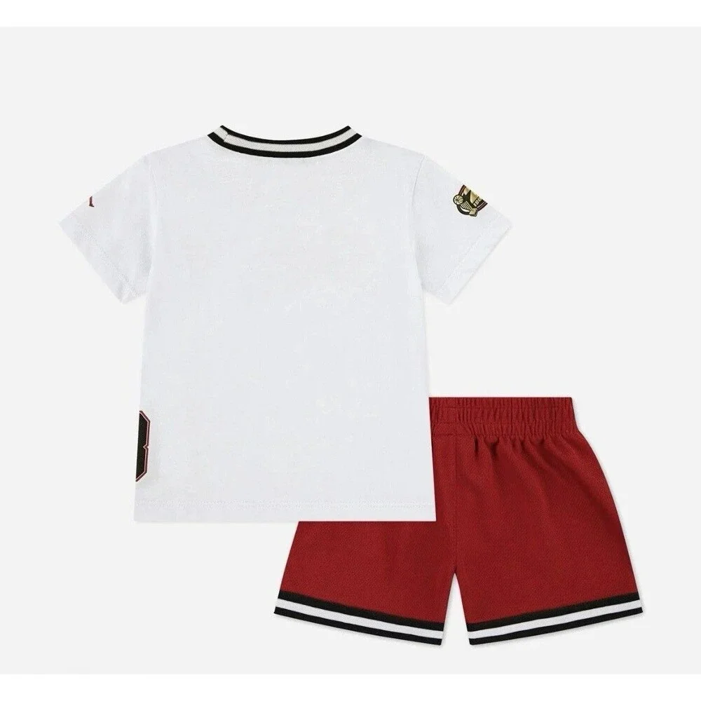 NWT Jordan Play Off Mesh Shorts Shirt Set Red White Toddler 2T Jumpman Nike